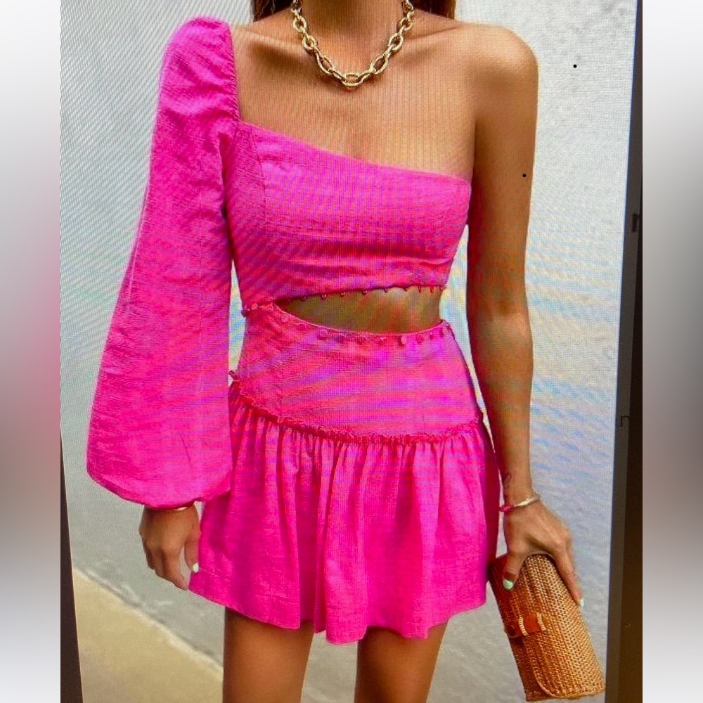🌺NWT Fuchsia Cut Out Mini Dress Size Medium